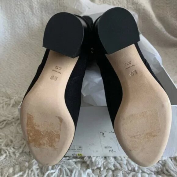 DIANE VON FURSTENBERG Luzzi Over the Knee Suede Black Fall Winter Heeled Boots - Picture 14 of 15